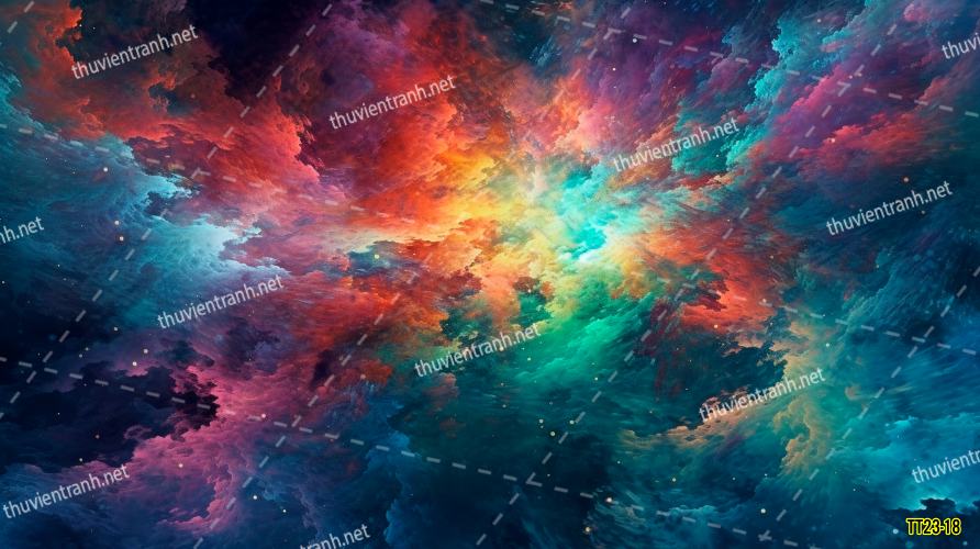 Tranh dán tường 3D trừu tượng- -TT23-18 - Tranh tường chất lượng cao